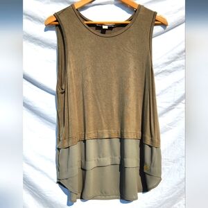 Michael Kors Tank Great Pre-loved Condition Tiny Snag Shown In Photos Olivegreen